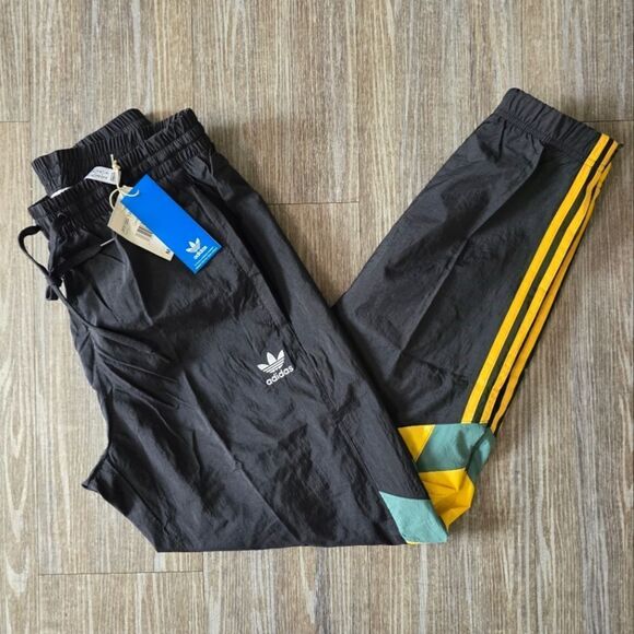 adidas Other - Adidas Originals Jamaica Track Pants Windbreaker M Black Gold Reggae Boyz IN5570